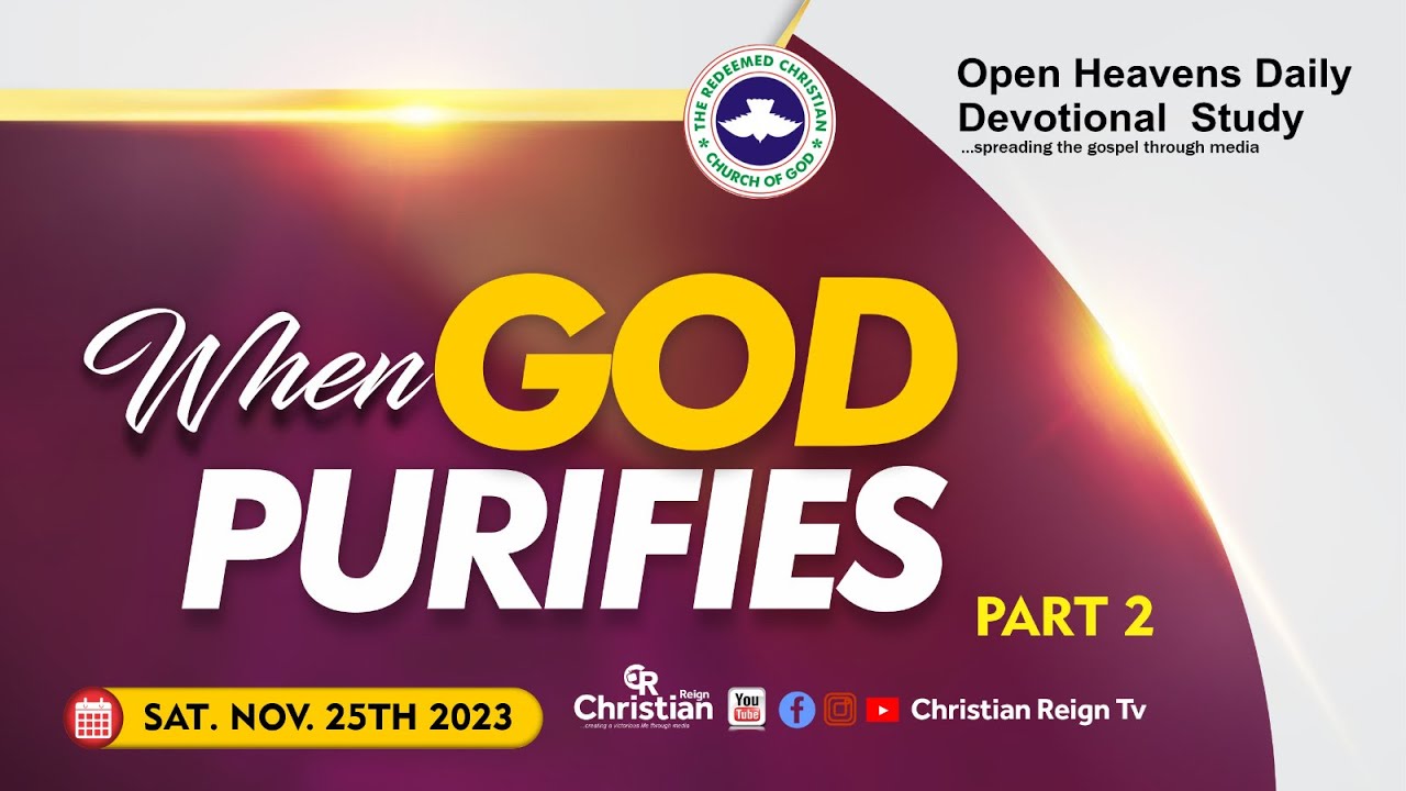 Open heavens devotional 2023 for today Saturday 25th November, 2023.# ...
