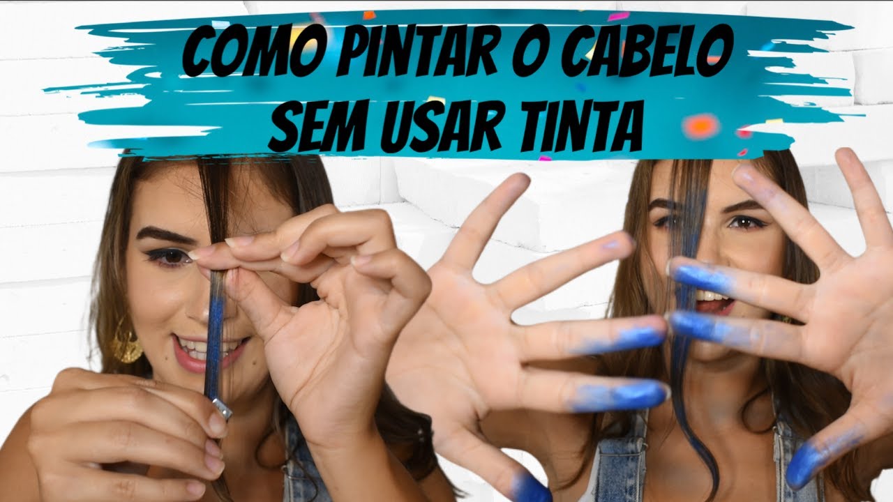 Como pintar seu cabelo sem usar tinta - Com sombra de olho - YouTube