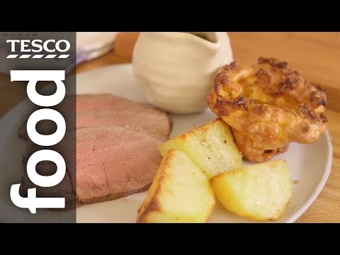 Roast Beef and Yorkshire Pudding Recipe | #TescoHelpSquad with SORTEDfood