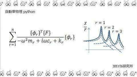 自動車物理python＃２　固有値解析で伝達関数を計算