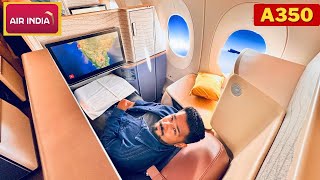 Unboxing Air India’s New A350 BUSINESS CLASS After Tata takeover | Inaugural flight |