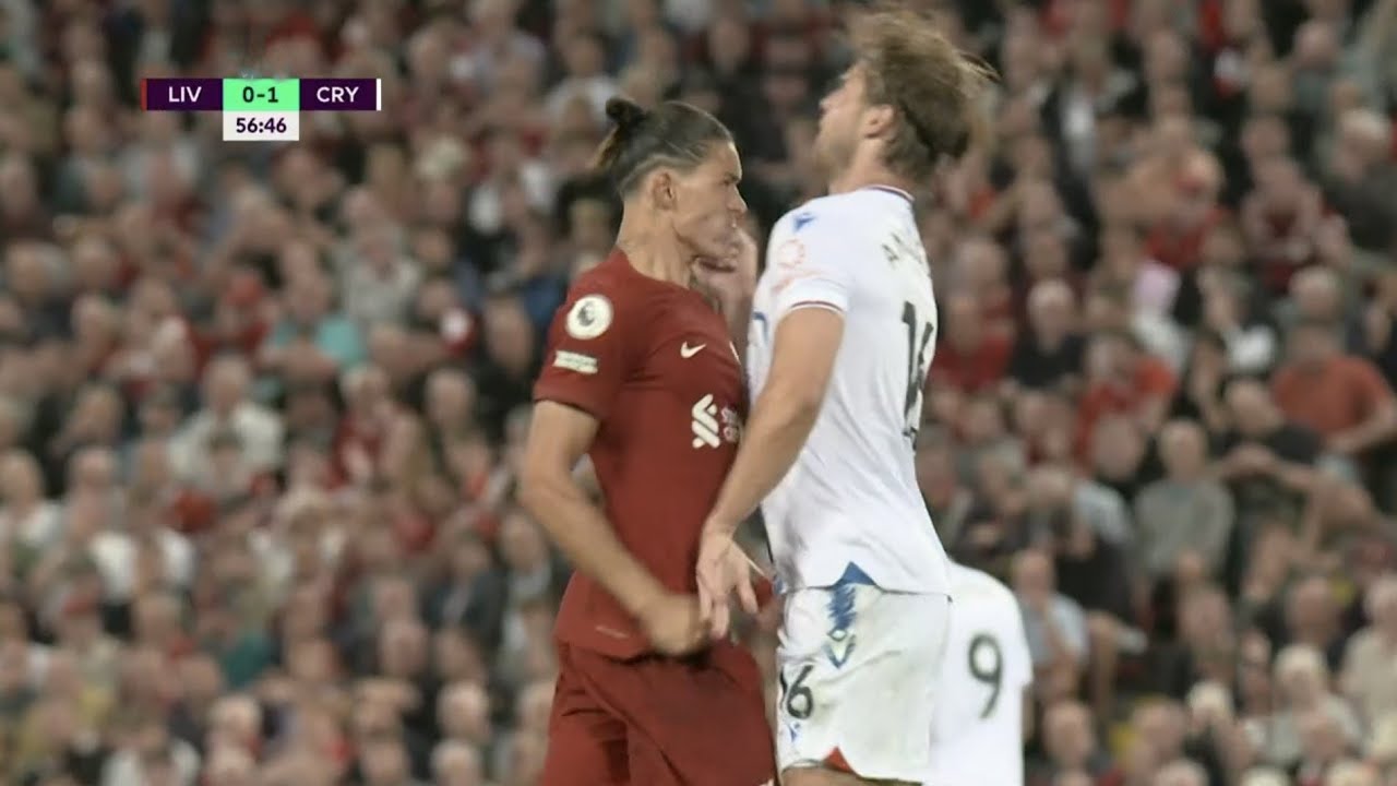 Darwin Nunez RED CARD Vs Crystal Palace YouTube