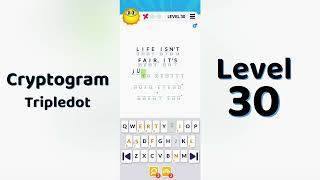Cryptogram Tripledo Level 30 Solutions 🧩 | Logic Puzzle Game | Mini Boss Net Worth