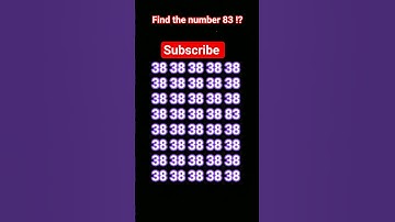 find the number 83 ⁉️ #maths #iqtest #paheliyangk #facts #viral #mathstricks #iq #braintestsolution
