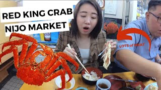 RED KING CRAB BIG JAPANESE FOOD AT SAPPORO NIJO MARKET HOKKAIDO JAPAN