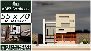 55 x 70 House Design | 2BHK SET | Giver Architects