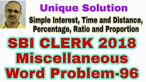 Miscellaneous Questions-96 SBI CLERK Memory Based Word Problems (2015)