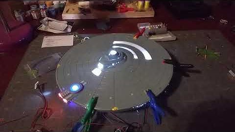 1/537 USS Enterprise Saucer lighting test.
