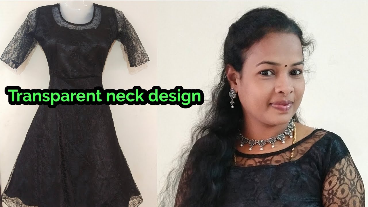 How to make front kurti neck with net fabric  kurti front neck design  cutting and stitching  YouTube