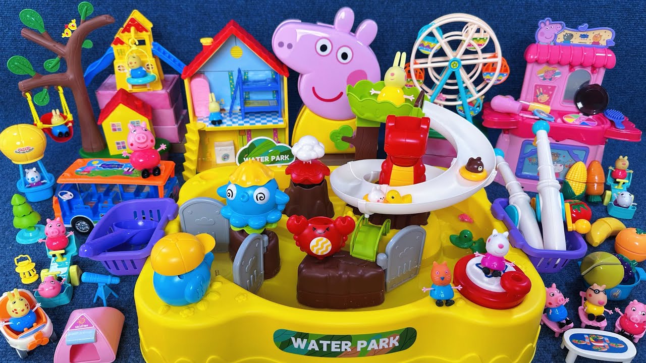 Toy Topic 15 Minutes Satisfying with Unboxing Peppa Pig Water Park Toy World ASMR ...