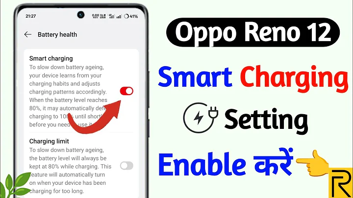 oppo reno 12 turn on 5g smart charging setting | charging problem solution in oppo reno 12