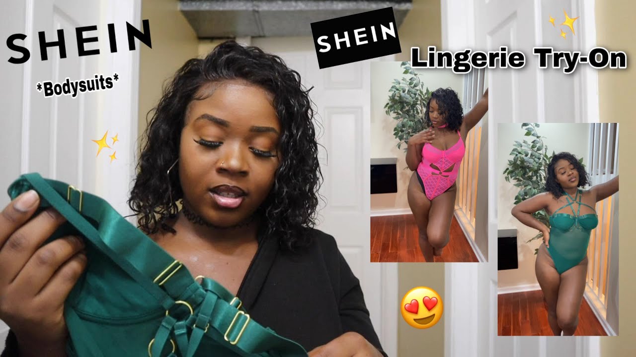 Shein Lingerie Try- On Haul, Bodysuits & Harness Set!