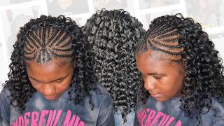 Jadya Wayda Inspired Fulani Braids with Crochet Curls | Protective Style Tutorial