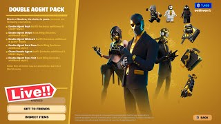 🔴 DOUBLE AGENT PACK *NEW* FORTNITE ITEM SHOP LIVE Today! (Fortnite Shorts)