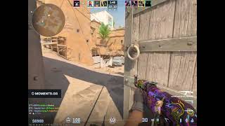 3 man spray down Dust 2 mid doors