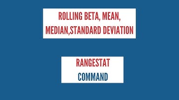 Rolling window regression, mean, median, standard deviation in Stata