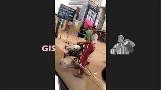 Lady Assists Her Aged Father with Vulcanizing Job 😱 #nigeria #girl #family