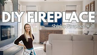 DIY Electric Fireplace Shiplap Wall | DIY Tutorial + Your Questions Answered