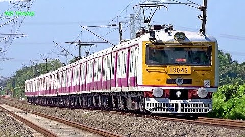 Katwa-Howrah 12 Coach Shiny EMU Train Speedily Passing Through a Huge Curve | Eastern Railways