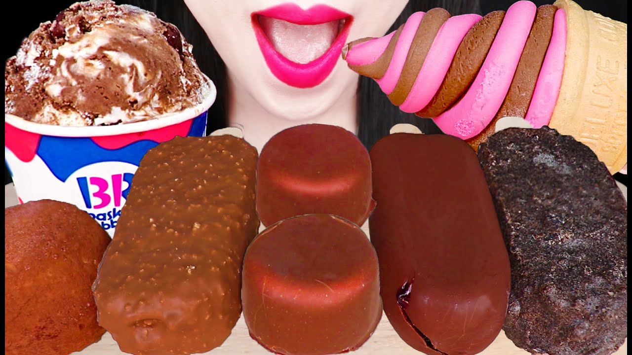 ASMR LEFTOVER CHOCOLATE ICE CREAM 레프트오버 초코 아이스크림 먹방 EATING SOUNDS