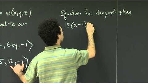 Tangent planes | MIT 18.02SC Multivariable Calculus, Fall 2010