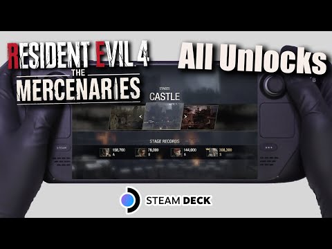 Resident Evil 4 Remake | Mercenaries Mode - All Unlocks | Steam Deck Gameplay | Steam OS