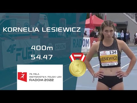 KORNELIA LESIEWICZ | 400m 🏃‍♀️ | U20 🇵🇱 ATHLETICS CHAMPIONSHIPS - RADOM 2022 #400m #athletics #run