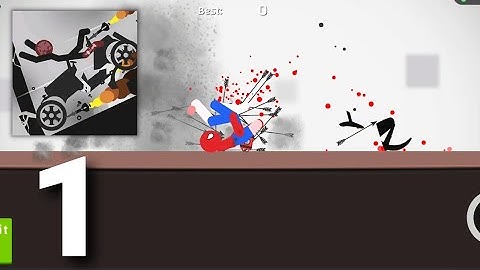 Stickman Ragdoll Simulator Gameplay Level 1-8 Spider Suit Tutorial Part 1 (ios Android)