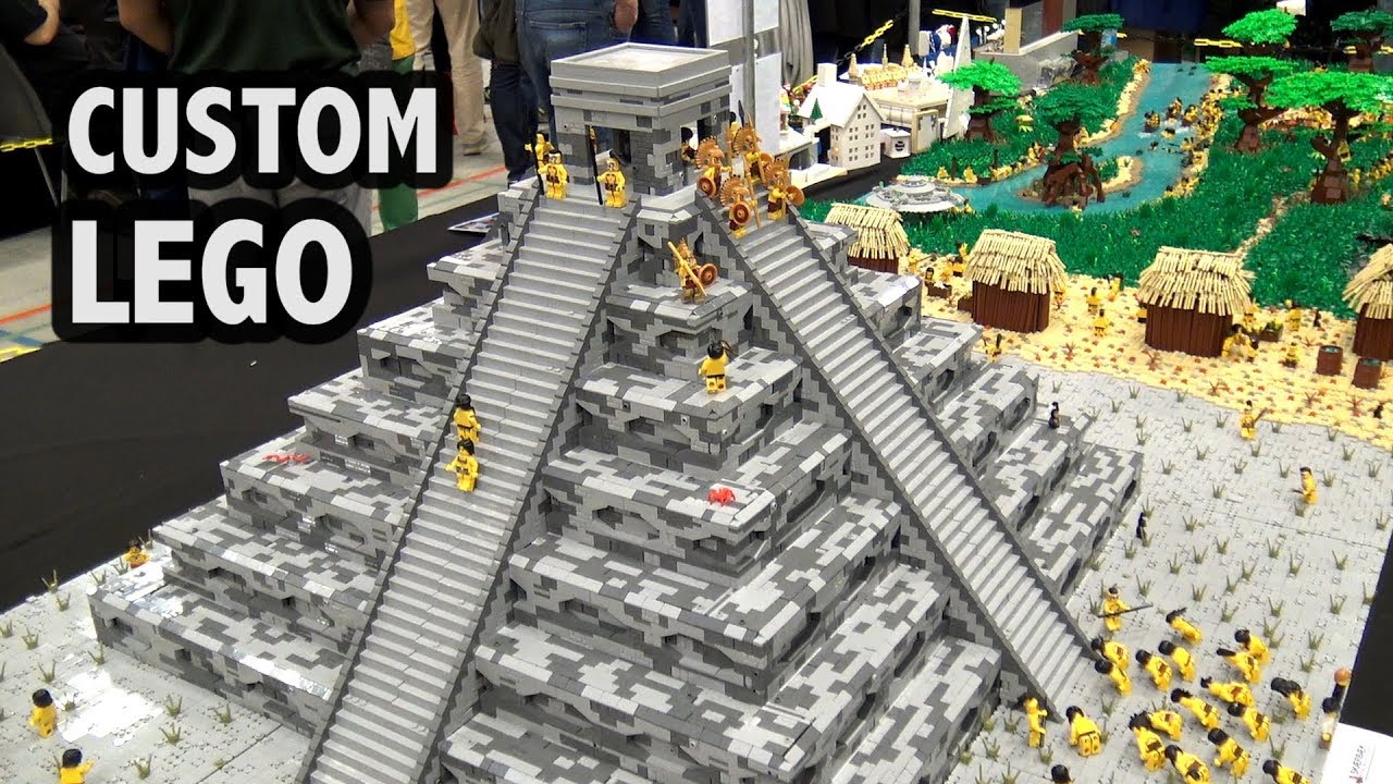 Huge LEGO Aztec Village & Pyramid | Skærbæk Fan Weekend 2018 - YouTube