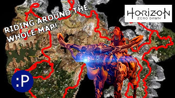 Horizon Zero Dawn TIMELAPSE Riding Around the Map Edge, Scenic Route Ep17
