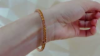 Video: Yellow Sapphires Bracelet 6.30ct Rose Gold RAINBOW