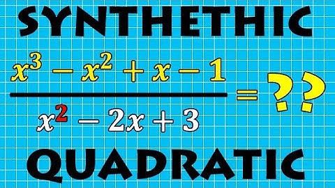 How to do Synthetic Division by a Quadratic Divisor | VCE SPECIALIST MATHS