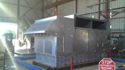 AAON RN Series 70 ton Air-Cooled Rooftop Unit with Solid Bottom Curb