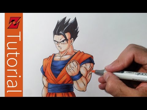 How To Draw Mystic Gohan From Dragon Ball Super: Super Hero! Step By Step  Tutorial! 