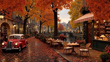 October Evening in an Old Town Coffee Shop ☕ Relaxing Jazz Music to Unwind & for Stress Relief