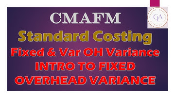 CMAFM Standard Costing and Variance Analysis Lecture 10A Jairam Iyer CMA Inter Jun 2023 Attempt