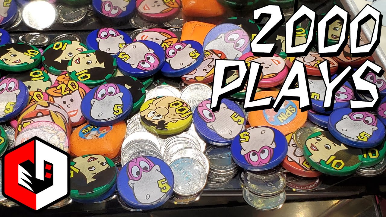 Еще один взмах... 2000 ИГРОВ в Flintstone Coin Pusher!