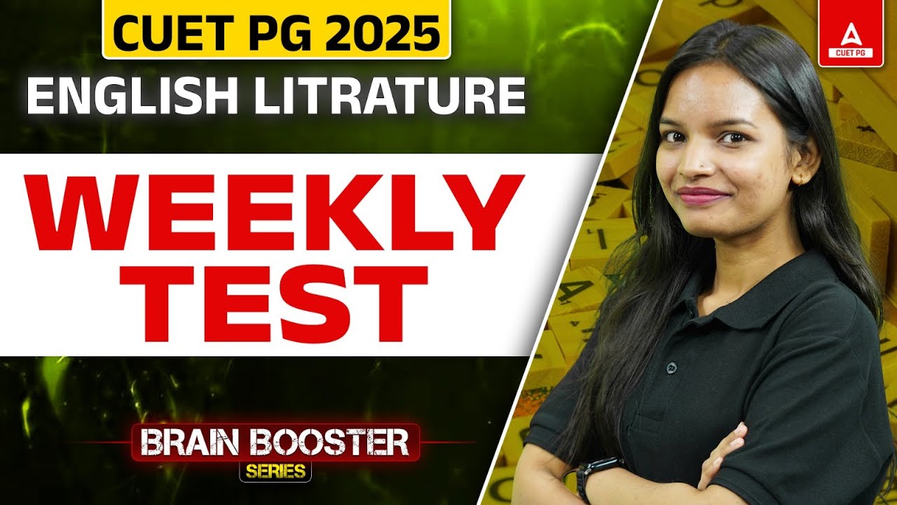 Weekly Test for CUET PG English Literature 2025 | By Sudha Ma'am - YouTube