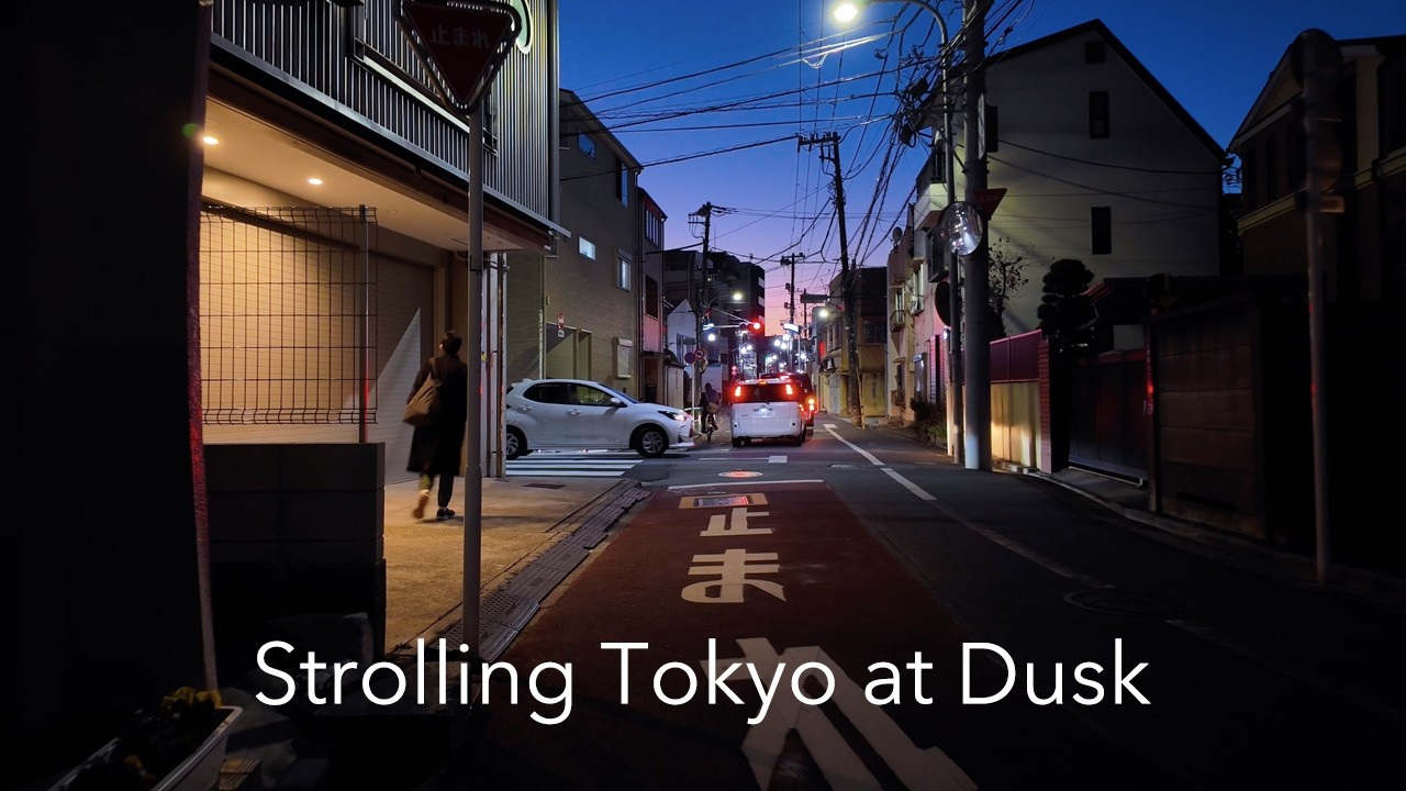 Strolling Tokyo at Dusk 東京散歩 静かな商店街 夕暮れ散歩  A Quiet Shopping Street in Tokyo