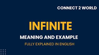 What Does infinite Means || Meanings And Definitions With infinite in ENGLISH