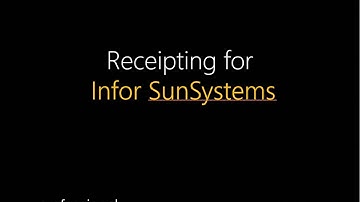 Receipting for Infor SunSystems