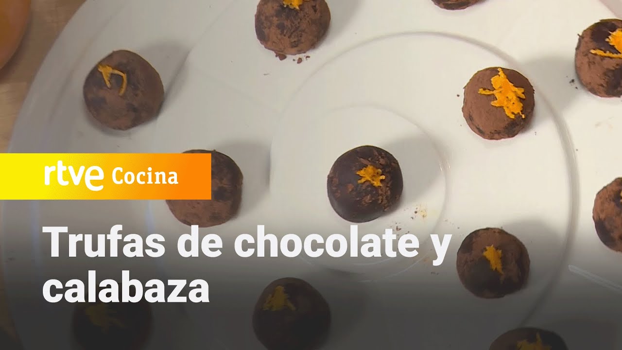 Trufas de chocolate negro y calabaza de la chef Marta Verona - Saber Vivir | RTVE Cocina