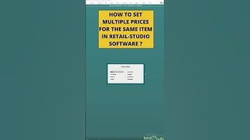 🛒 How to Set Multiple Prices for the Same Item in Retail-Studio Software #retailsoftware