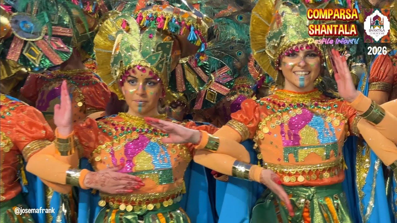 Desfile Infantil COMPARSA SHANTALA 2026 Carnavalito Badajoz 🩵🧡🧑‍🎤