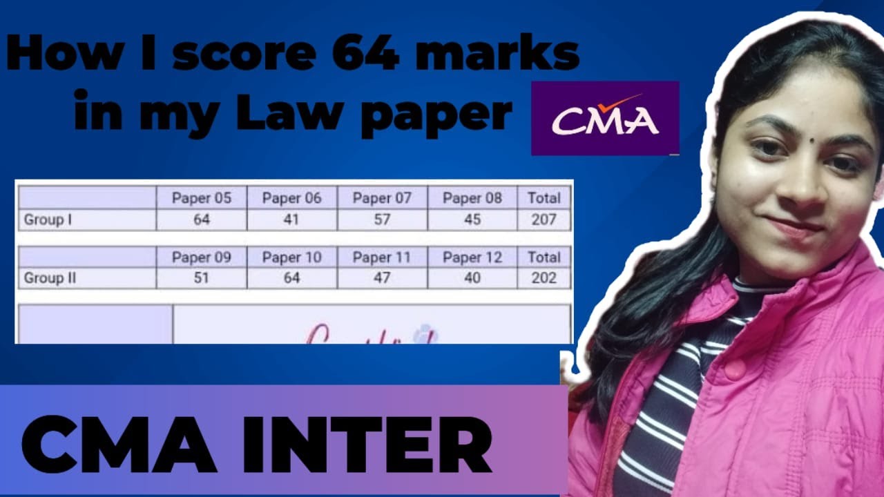 Inter Paper HOW I GOT EXEMPTION IN MY LAW PAPER || CMA INTER || PAPER NO.5 || GROUP ...