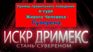 ИСКР.  Пример правильного поведения в суде Живого Человека - Суверена.