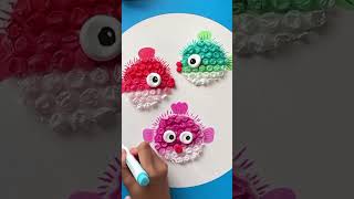 DIY Bubble Wrap Pufferfish Craft 🐡 | Creative Kids Art & Parent-Child Fun!