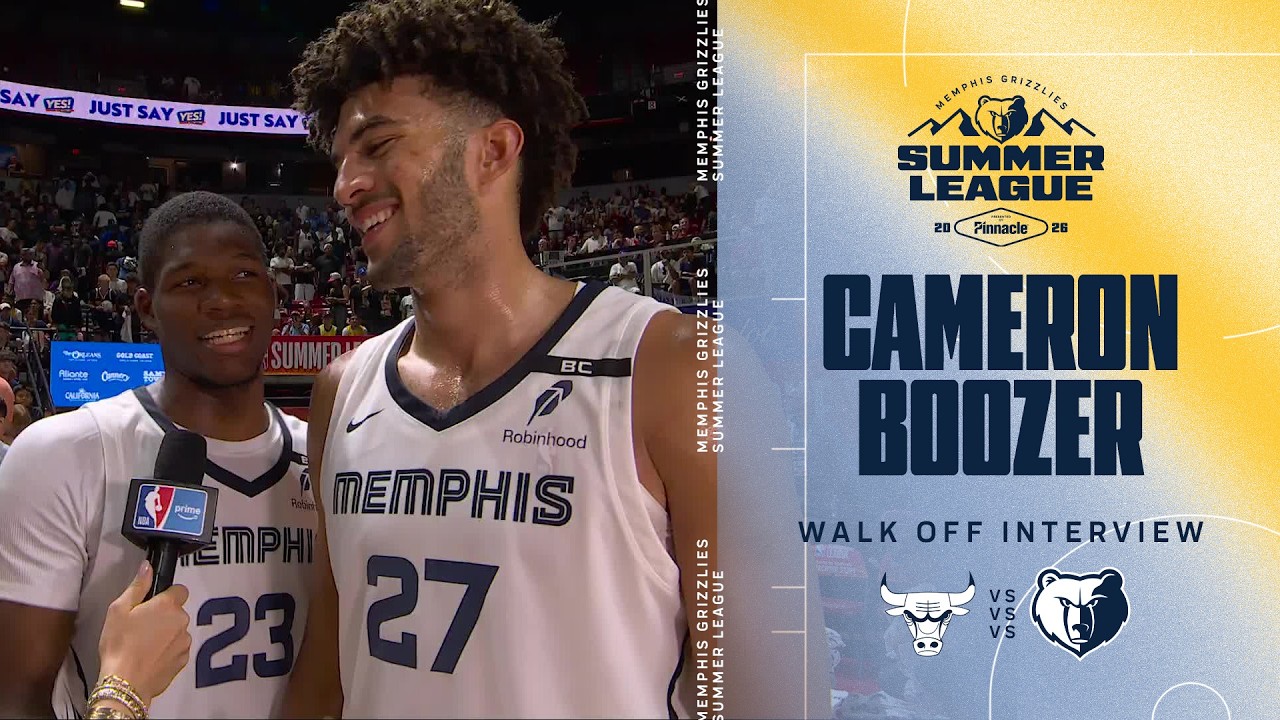 "I'm glad he's on my team" Cameron Boozer Walk Off Interview | Grizzlies vs. Bulls