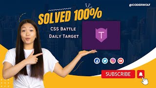CSS Battle Solution 100% | Daily Target - 23 Jan 24 | Challenge by #cssbattle