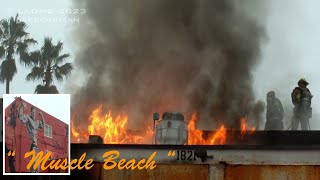 LAFD / Venice Bike Shop Blaze / Muscle Beach / Knock-Down Video